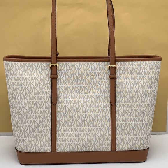 MICHAEL KORS TOP ZIP LARGE SHOULDER TOTE VANILLA COLOR NWT - Picture 2 of 16